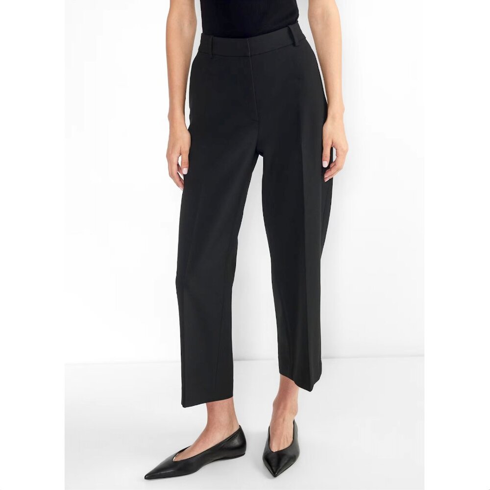 Aritzia Wilfred tapered crop trousers - black